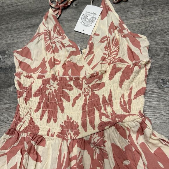 Patrons Of Peace Jumpsuit Ivory Coral Floral Sleeveless Women’s  NWT XS - Picture 8 of 12